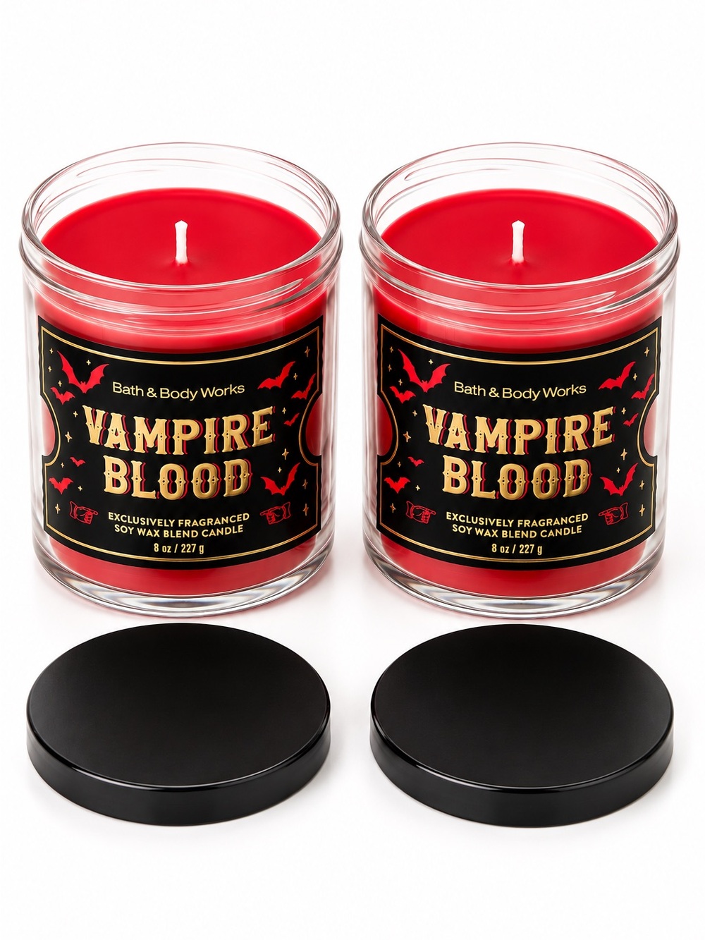 Bath & Body Works Vampire Blood Single Wick Candles Set of 2 NEW Halloween NIB - Picture 3 of 7